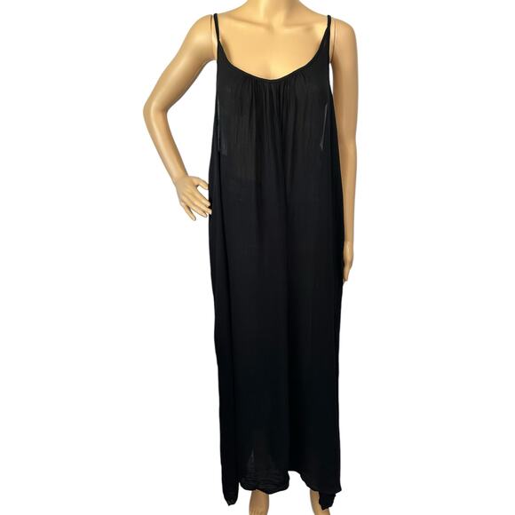 NWT Raviya Crepe Maxi Cover-Up Dress Black Swim Beachwear Size XL - Picture 3 of 12